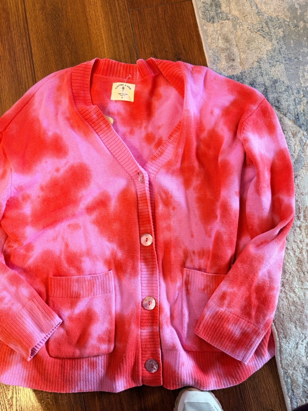 Electric & Rose pink red  Women's Cardigan